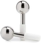 Saian Ice Globes Facial Roller for Face and Eyes - Stainless Steel Cryo Skincare Tool for Spa or Home Care - Cooling Esthetician Supplies with Icy Metal Rollers for Professional Facial Massage Use