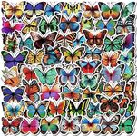 100 PCS Colorful Butterfly Stickers for Adults Teens Kids,Waterproof Aesthetic Stickers for Scrapbook Notebook Water Bottle Laptop