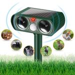 Cat Repellent Garden, Solar Powered Ultrasonic Fox Deterrent for Gardens, Cat Scarer IPX4 Waterproof, Solar Powered Animal Repellent Outdoor Farm Yard Effective for Squirrels, Dogs Foxes Birds