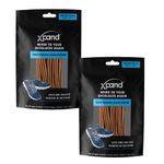 Xpand Quick Release Round-Lacing No Tie Shoelaces System with Elastic Laces - (Pack of 2) (Brown)