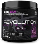 Revolution Nutrition, Pure EAA Powder, Essential Amino Acid, Post Workout, Zero Calorie, Zero Sugar, Gluten Free, Enhanced with Electrolytes, 5g EAAs, 240 g, 26 Servings (Grape Slice, 0.53 Pound)