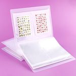 Kalolary 160 Slots Nail Sticker Storage Book Nail Art Sticker Collecting Book Empty Display Nail Sticker Organizer Book Nail Collection Album for Women Girls(2 Books)