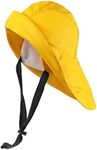 tomBrook Südwester Unisex Rain Hat - Waterproof Rain Hat with Adjustable Chin Strap and Inner Lining, Yellow, XX-Large