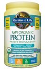 Garden Of Life Raw Organic Protein, Unflavored, 568g. Packed with 22 Grams of Certified Organic Plant Protein, including organic peas grown and processed in Canada. Assists in building and repairs muscles. 4g of BCAAs