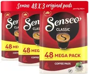 Senseo Classic Medium Roast Coffee Pods – 144 Count (3 Packs) – Smooth, Balanced Flavor with Rich Crema – Single-Serve Pads Compatible with Senseo & PeleCom Machines