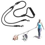 Xcellent Global 57 Inch Double Dog Leash Coupler No Tangle with Soft Handle for Two Small/Medium Dogs PT031