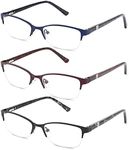 CRGATV 3-Pack Reading Glasses for W