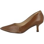 Clarks Women's Tan Leather Court Shoes (26161590) UK-8