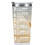 Pastor Appreciation Gift, Pastor Thank You Gifts for Men and Women, Present For Church Pastor, 20oz Stainless Steel Tumbler Pastor gifts Idea at Thanksgiving, Christmas, Birthday