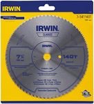 IRWIN Tools Classic Series Steel Corded Circular Saw Blade, 7 1/4-inch, 140T, .087-inch Kerf (11840)