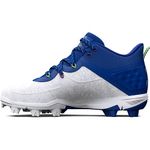 Under Armour Men's Harper 8 Mid Rm Baseball Shoe, (400) Royal/White/Royal, 10