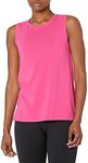 Amazon Essentials Women's Soft Cotton Standard-Fit Full-Coverage Sleeveless Yoga Tank (Available in Plus Size) (Previously Core 10), Bright Pink, Medium