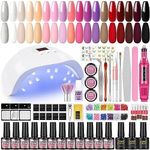 18pcs Gel Nail Polish Kit with U V 