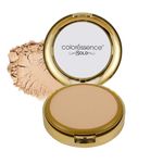 COLORESSENCE Glitterati Compact Powder Gold Range SPF 15 Oil Free Matte Finish Face Satin Pressed Formula, 10g - Honey Matte