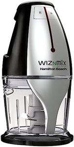 Hamilton Beach Wiz'n'Mix Food Processor, 400W All-in-One with 3 Attachments, 750ml Bowl, Juicer, 3D Multi-Blade, Quiet & Efficient, Dishwasher Safe, Black - HBWM23B