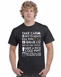 Mellor Design Shaun of The Dead Take Car Go to Mum's Kill Phil Grab Liz Unisex T-Shirt Printed Top Black