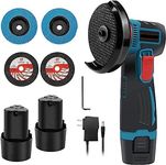 Mini Angle Grinder DAXIEFOO Cordless Angle Grinder with 2500mAh Batteries, 5 Grinding Discs, 19500RPM, 76mm Angle Grinder for Cutting, Polishing and Grinding