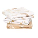 aden + anais 100% Cotton Muslin Musy Squares, Multi-use Baby Cloths for Girls & Boys, 70x70cm, Ideal Newborn & Infant Nursing Set, Perfect Shower Gifts, 3 Pack, Keep Rising