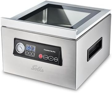 Solis Chamber Vac Pro 5702 Kammervakuumierer - Vakuumiergerät - Für Trockene und Feuchte Lebensmittel sowie Flüssigkeiten - Marinierfunktion - Inklusive 30 Vakuumbeutel - 7L Fassungsvermögen