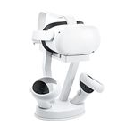 Mcbazel VR Stand, Display Holder Stand for O-culus Quest 2/Quest 3/PS VR/Touch Controller,O-culus Quest 2 stand-White