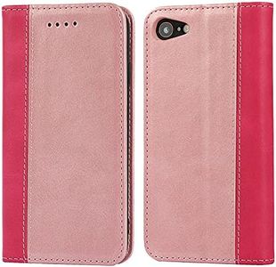 Cavor for iPhone SE 2020/ SE 2022 Case,iPhone 7/ iPhone 8 Case,Premium Leather Folio Flip Wallet Case Cover Magnetic Closure Book Design with Kickstand Feature & Card Slots(4.7")-Pink