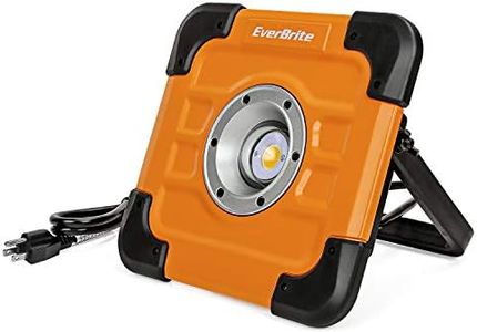 EverBrite 60W 5000LM CREE COB Work Light , Portable Aluminium Flood Light with Stand, Adjustable Lighting Angles, 5FT Cord Included for Car Repairing, Garage, Garden and Lawn