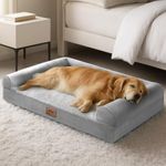 Sytopia Orthopedic Chew Proof Dog Bed for Large Dogs Washable, 42" Extra Large Pet Bed with Removable Cover and Anti-Slip Bottom, Deluxe Waterproof Pet Crate - XL