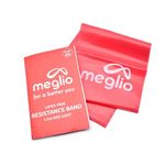 Meglio Resistance Bands for Men & Women - Latex Free Exercise Bands for Building Strength, Pilates Band for Fitness, Flexibility, Physiotherapy, Stretching & Yoga Bands | With Exercise Guide (1.5M)