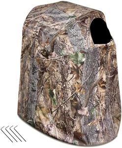 WTVIDAS Hunting Blinds with Chair, Pop Up Ground Blinds Portable 1-Person Hunting Tent for Deer & Turkey Hunting