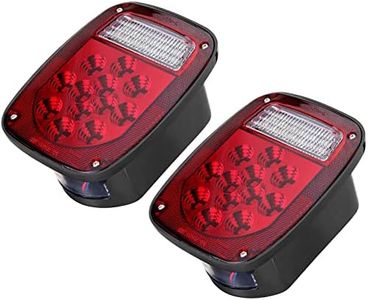 LIMICAR RV Tail Lights, 39 LED Trailer Lights, Red/White Dual Colors Stop Tail Turn Signal Backup Reverse RV Brake Lights for Jeep YJ TJ JK CJ Trailer Truck Caravan