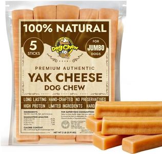 Tibetan Dog Chew Yak Cheese Sticks - Natural, Handmade Treats for Jumbo Dogs, Long-Lasting Entertainment, Perfect for Aggressive Chewers, Rawhide-Free, Grain-Free, Gluten-Free, 2 lb Bulk Jumbo