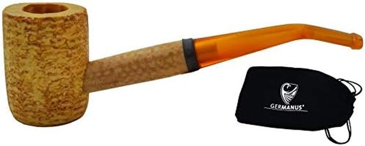 Original Corncob Pipa de Tabaco - Classic, Bent, Sailor - con Bolsa, 2
