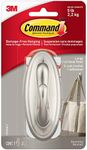 Command Traditional Decorative Hook, Large, Brushed Nickel, 1 Hook 2 Large Strips