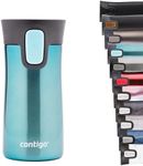 Contigo Pinnacle Autoseal Travel Mug, Stainless Steel Thermal Mug, Vacuum Flask, Leakproof Tumbler, Coffee Mug with BPA Free Easy-Clean Lid, Tantalizing Blue 300 ml