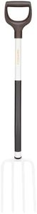 Fiskars Fourche à bêcher pour sols Mous et Meubles, avec 4 Dents, Longueur : 105 cm, Dents et Manche en Acier de Haute qualité, Noir/Blanc, White, 1070715