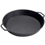Lodge 43.18 cm / 17 inch Pre-Seasoned Cast Iron Round Skillet/Frying Pan