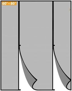 Yotache Magnetic Screen Door Fits Door Size 60 x 80, Screen Size 62" x 81" Double Door Screen Curtain for Sliding Door