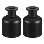 Healifty 2 x 150 ml Glass Diffuser Bottles, Refillable Glass Diffuser Bottles Diffuser Container Aromatherapy Container Fragrance Diffuser Fragrance Accessories for Housewares (Matte Black)