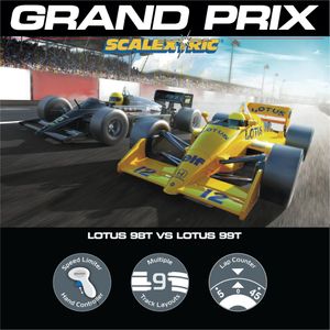 Scalextric 1:32 Grand Prix Slot Car Track Set – Racing Toy Kit