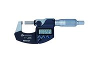 Mitutoyo 293-340-30 Digital Micrometer, Inch/Metric, Ratchet Thimble, 0-1" (0-25mm) Range, 0.00005" (0.001mm) Resolution, Plus /-0.00005" Accuracy, Meets IP65 Specifications