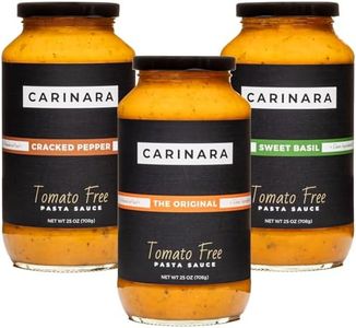 CARINARA Tomato-Free Pasta Sauce – 25oz | Carrot-Based Marinara Alternative with Garlic, Onion & Basil | Vegan, Gluten-Free, Low-Acid, Low Sugar, No Tomato Sauce for Pasta, Pizza & Dips 25 Oz (Variety - 3 Pack)