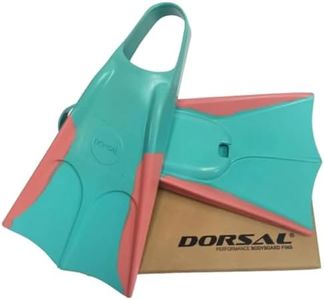 DORSAL Bodyboard Bodysurfing Floating Swimfins (Flippers) Seafoam, Pink Medium - Mens US Size 8.5-9.5