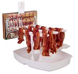 The Original Makin Bacon Microwave Bacon Dish - Makes Crispy Bacon in Minutes - Simple, Quick, and Easy to Use - Reduces Fat Content for a Healthier Meal - Molded in the USA