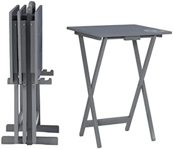 Linon Home Décor SAMM TV, Gray Tray Table Set,