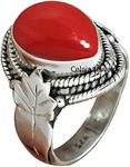 Natural Coral Red Gemstone Pear Sha
