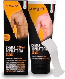 ELMARIS - Crème Dépilatoire pour Homme - Ultrarapide, apaisante - Beurre de Karité et Bisabolol - Pour les Zones Intimes et le Corps - 200ml