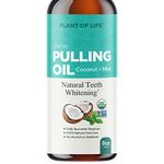 Plant of Life Pulling Oil | Natural Daily Oral Care | Ayurvedic Formula | Coconut + Mint | Gentle Formula & Freshen Breaths | 8 oz (240mL)