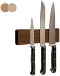 X-bet MAGNET - Knife Magnetic Strip 10" Dark Wood – Magnetic Knife Holder for Wall – Magnetic Knife Block Use as Kitchen Utensil Holder, Knife Bar, Knife Rack, Kitchen Organizer and Tool Holder