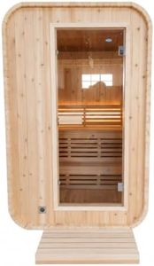 Duthss 1-2 Person Outdoor Finnish Sauna, Cedar, 4.5kW Heater, 220V