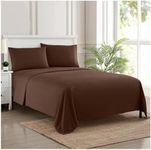 Full Size Sheet Sets - Breathable Luxury Sheets with Full Elastic & Secure Corner Straps Built in - 1800 Supreme Collection Extra Soft Deep Pocket Bedding Set, Sheet Set, Full, Brown